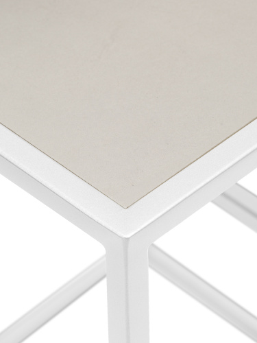 Столик подставка под 4 кашпо TORI, белый, столешницы керамика Ivory фото 4