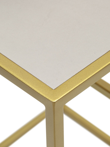 Столик подставка под 4 кашпо TORI, золотой, столешницы керамика Ivory фото 4
