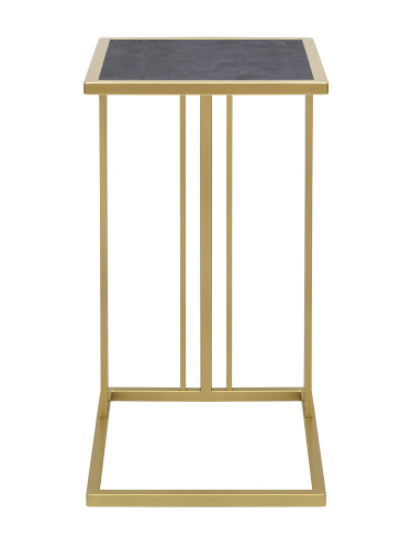 Cтолик приставной SOHO, золотой, столешница керамика Antracite 600x400 фото 5