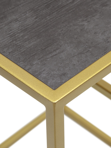 Столик подставка под 4 кашпо TORI, золотой, столешницы керамика Antracite фото 4